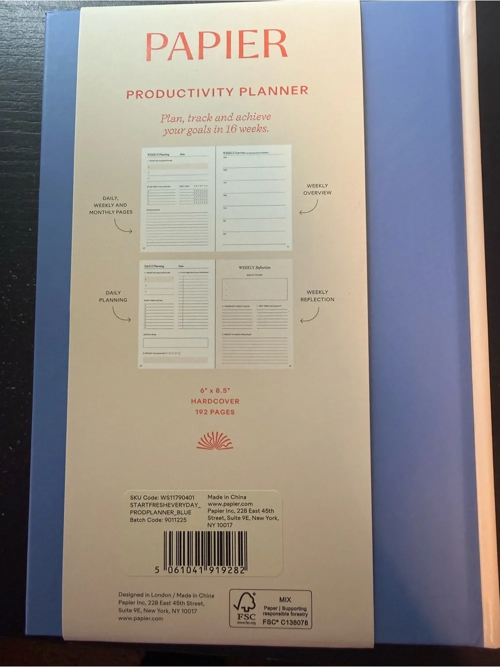 Papier Brand Productivity Planner New